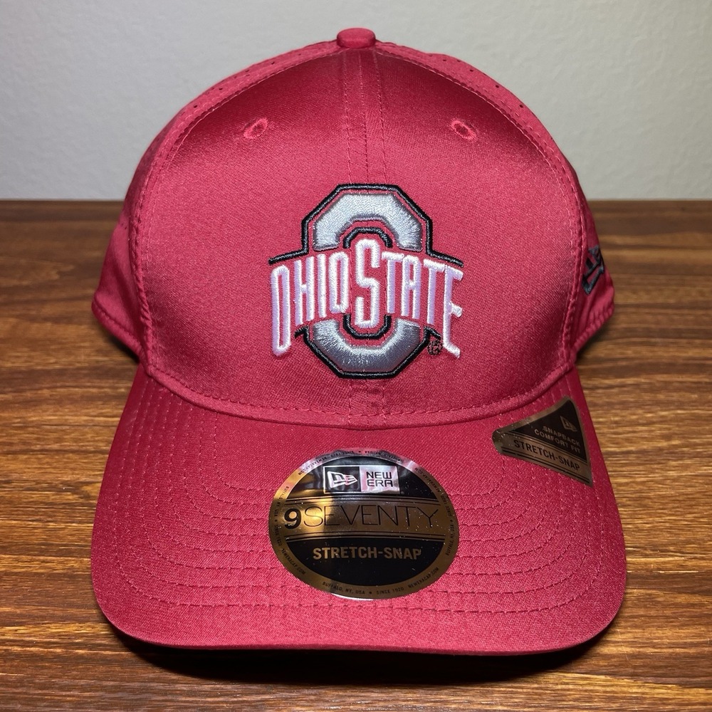 New Era 9SEVENTY Ohio State Buckeyes Stretch Snapback Hat Adjustable Cap Red NEW